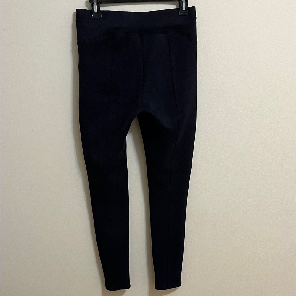 Spandex Women's Faux Suede Stretch Black Legging Medium High Rise Pull On 20322R - Picture 7 of 15